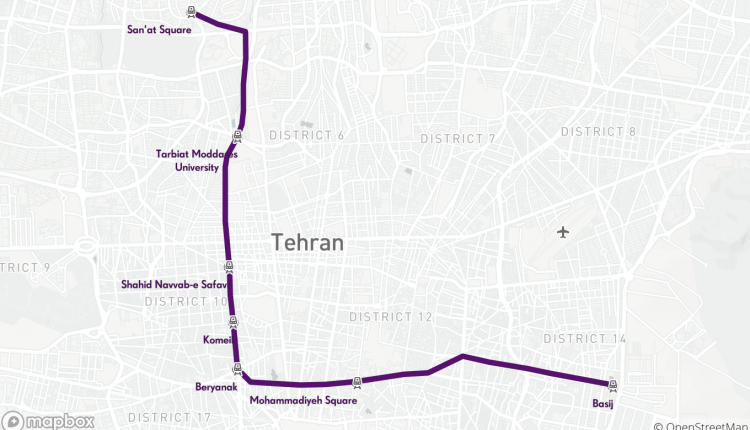 tehran line 7 metro