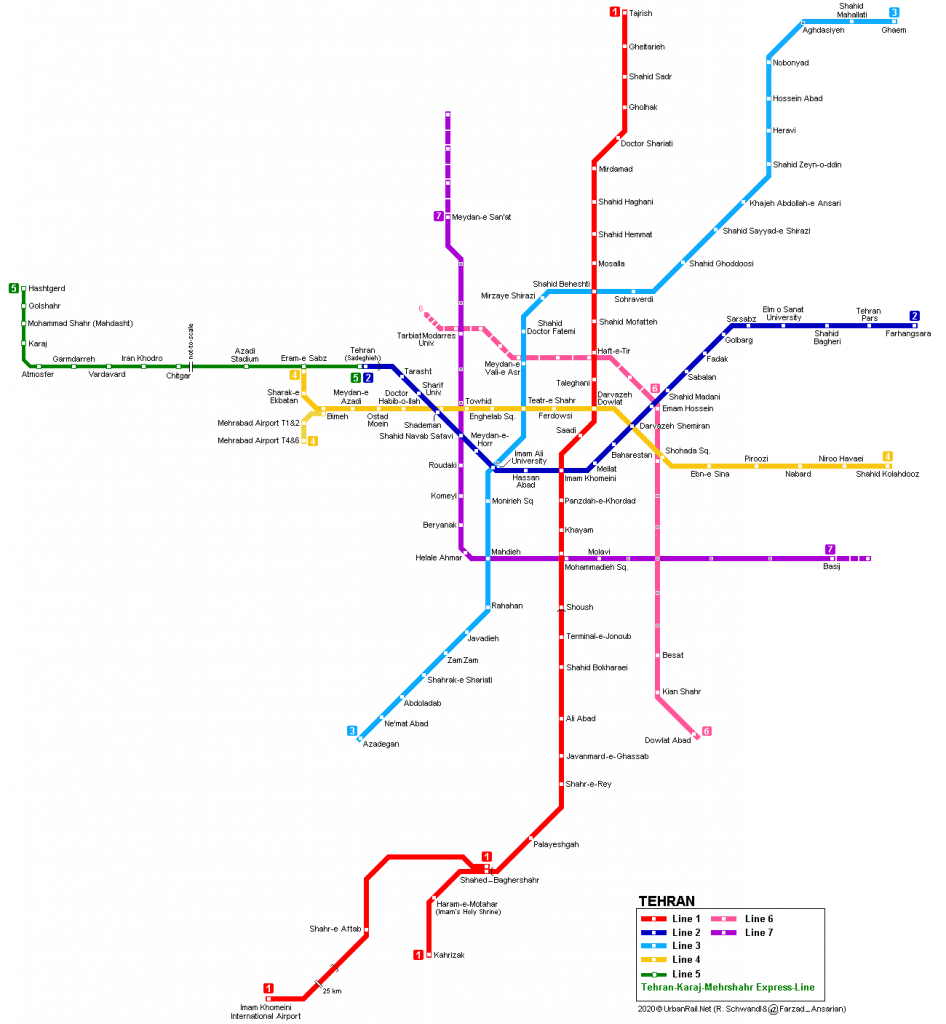 Tehran Metro Map 946x1024 